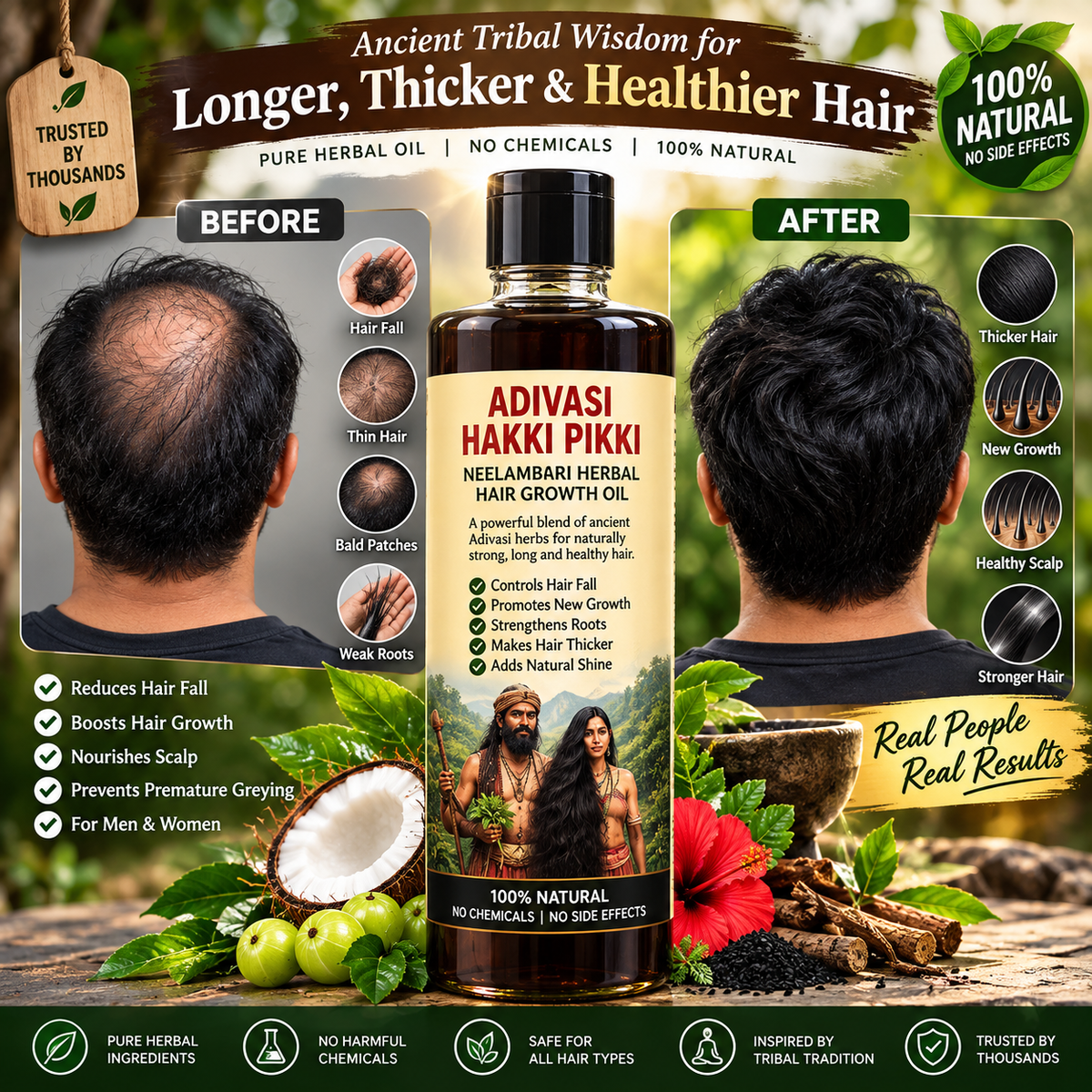 ORIGINAL ADIVASI HAKKI PIKKI HAIR Oil